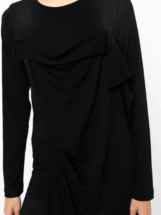 Yohji Yamamoto Asymmetrische top Zwart