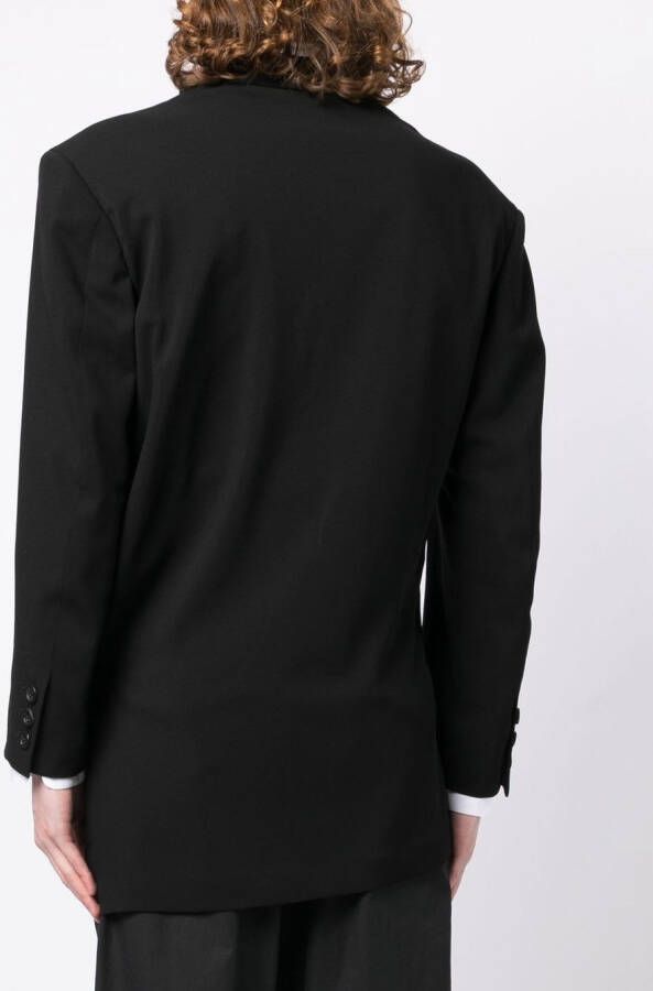 Yohji Yamamoto Blazer met dubbele rij knopen Zwart