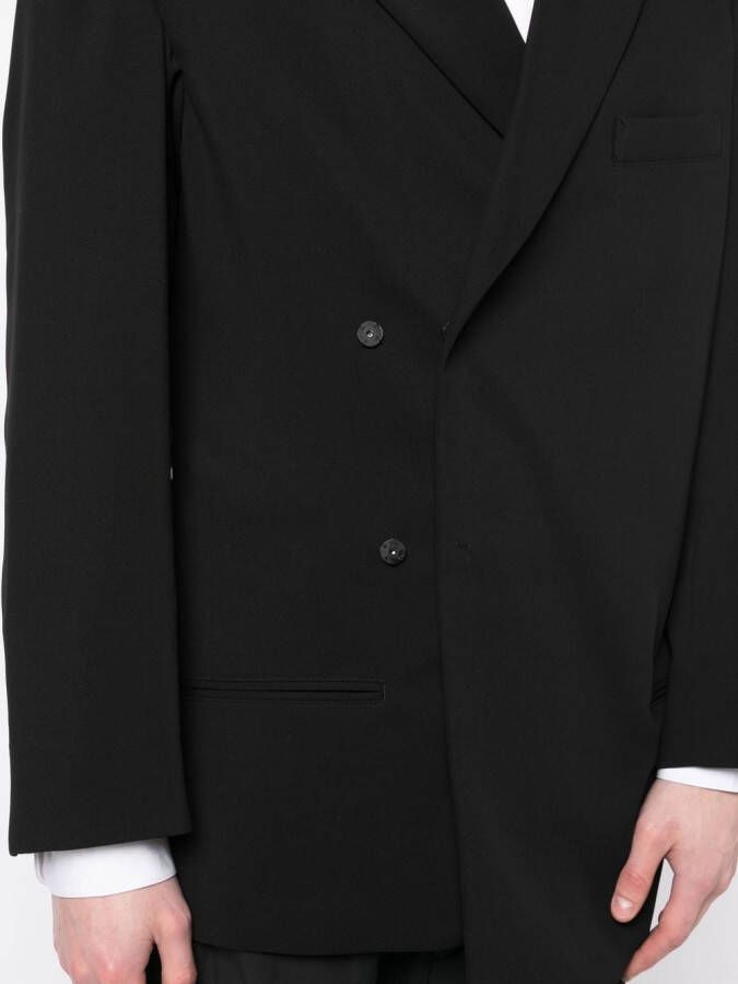 Yohji Yamamoto Blazer met dubbele rij knopen Zwart