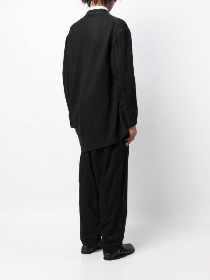 Yohji Yamamoto Blazer met dubbele rij knopen Zwart