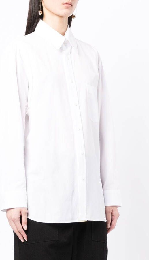 Yohji Yamamoto Blouse met afneembare mouwen Wit