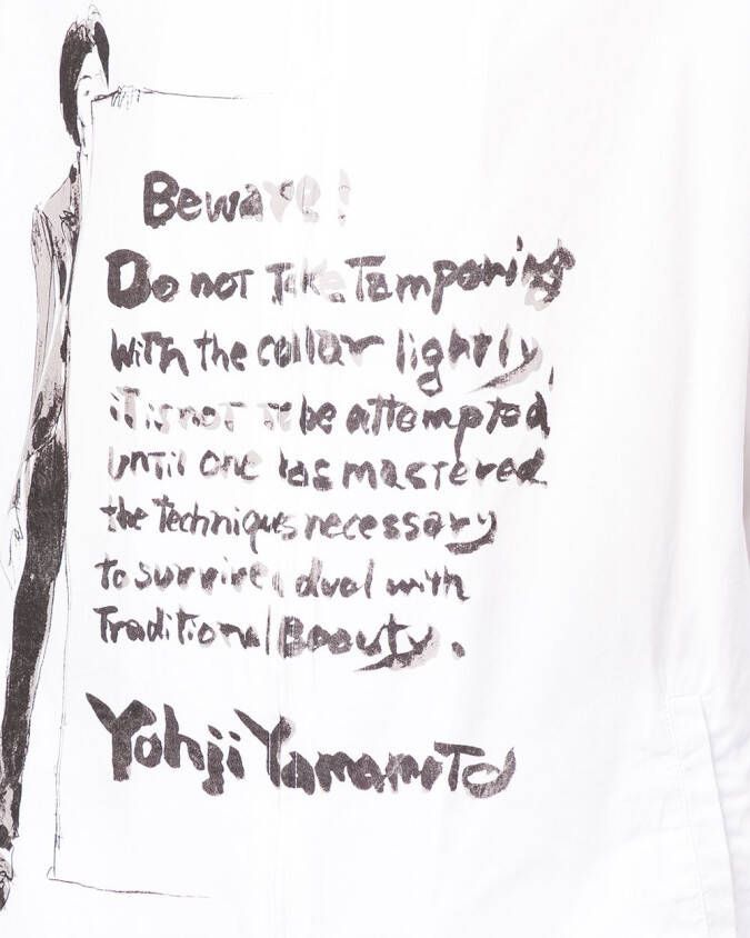 Yohji Yamamoto Blouse met capuchon Wit