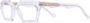 Yohji Yamamoto Bril met geometrisch montuur Wit - Thumbnail 2
