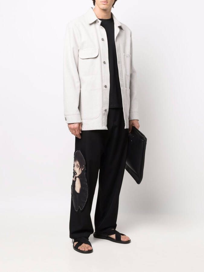 Yohji Yamamoto Broek met trekkoord Zwart
