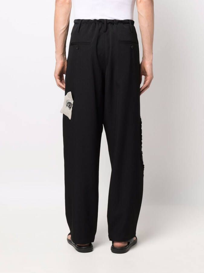 Yohji Yamamoto Broek met trekkoord Zwart