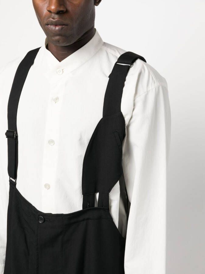 Yohji Yamamoto Broek met verlaagd kruis Zwart