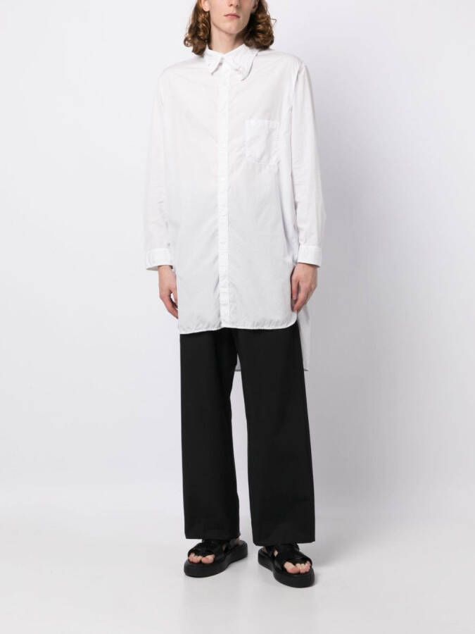 Yohji Yamamoto T-shirt met kraagdetail Wit