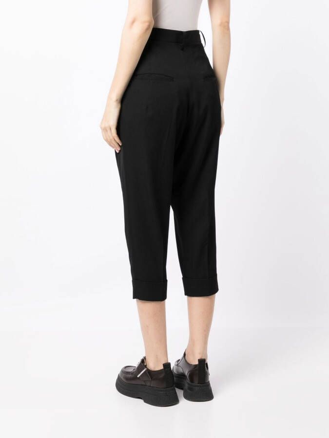 Yohji Yamamoto Cropped broek Zwart