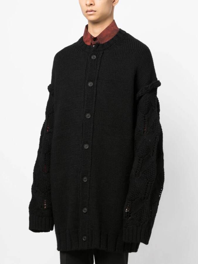 Yohji Yamamoto Wollen vest Zwart
