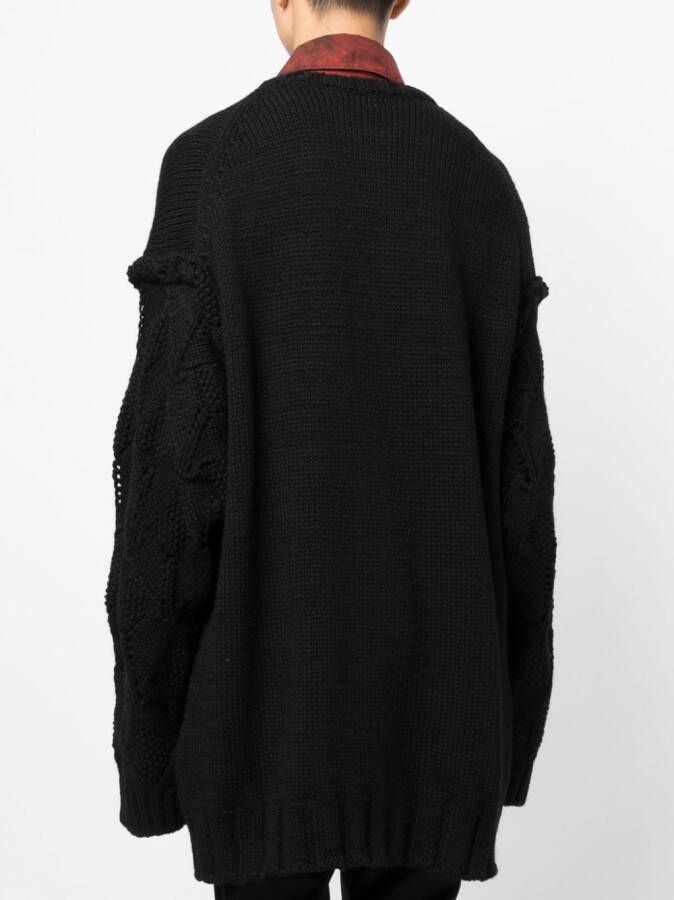Yohji Yamamoto Wollen vest Zwart