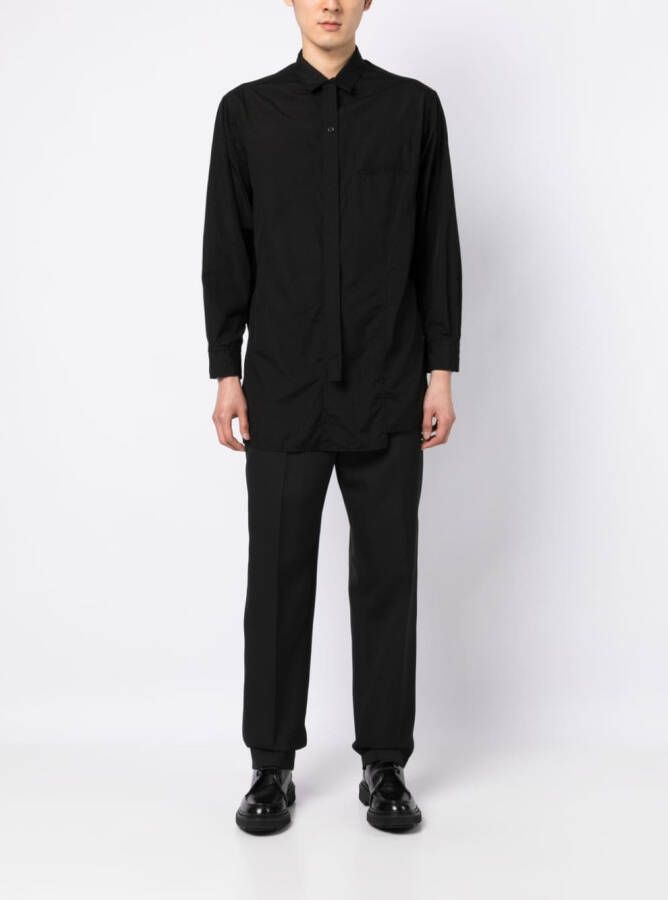 Yohji Yamamoto Effen overhemd Zwart
