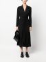 Yohji Yamamoto Midi-jurk met gesmockt detail Zwart - Thumbnail 2