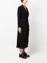 Yohji Yamamoto Midi-jurk met gesmockt detail Zwart - Thumbnail 3