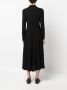 Yohji Yamamoto Midi-jurk met gesmockt detail Zwart - Thumbnail 4