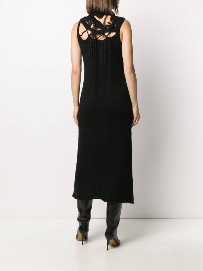 Yohji Yamamoto Gebreide jurk Zwart