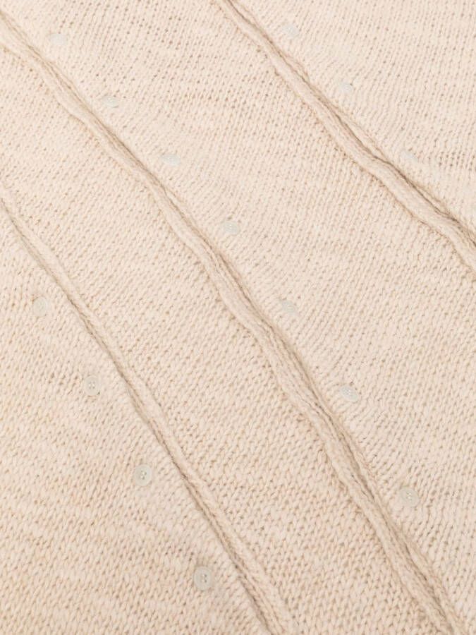 Yohji Yamamoto Gebreide sjaal Bruin