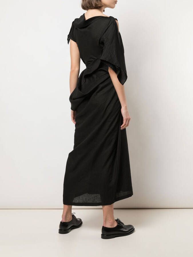 Yohji Yamamoto Gedeconstrueerde jurk Zwart