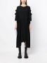 Yohji Yamamoto Gelaagde midi-jurk Zwart - Thumbnail 2