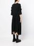 Yohji Yamamoto Gelaagde midi-jurk Zwart - Thumbnail 4
