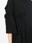 Yohji Yamamoto Gelaagde midi-jurk Zwart - Thumbnail 5