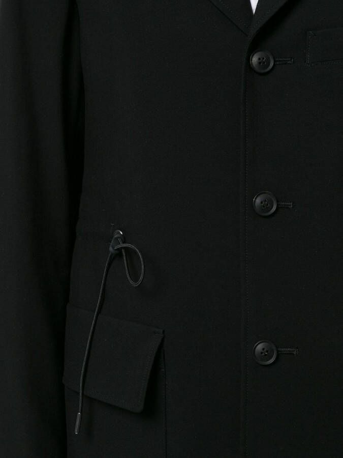 Yohji Yamamoto Geruite blazer Zwart