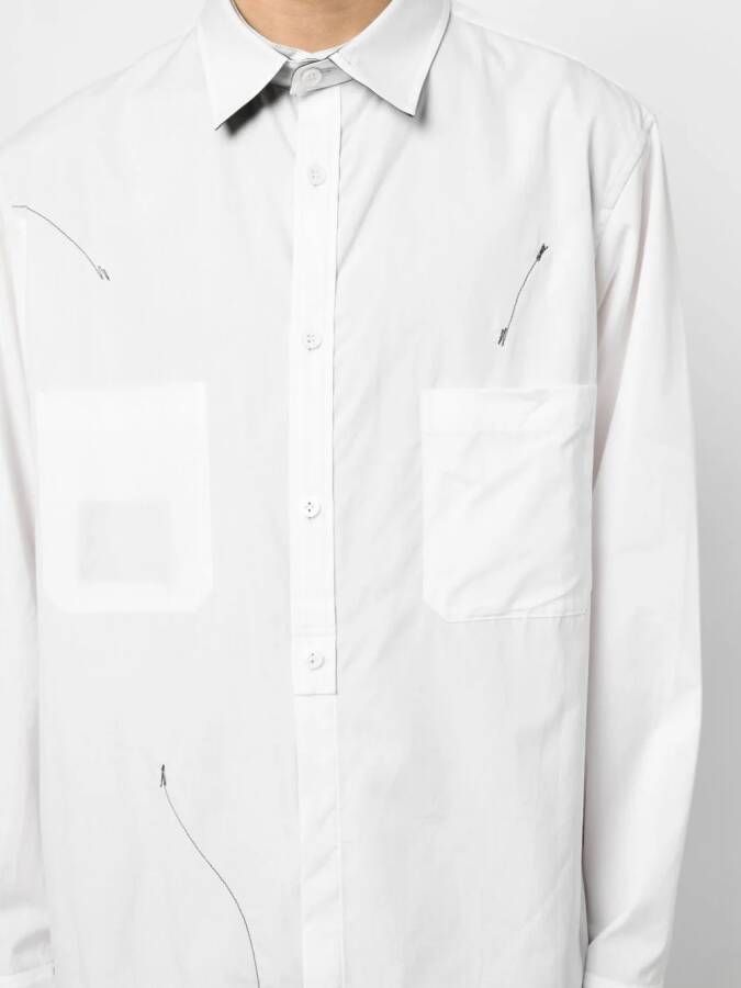 Yohji Yamamoto Overhemd met print Wit