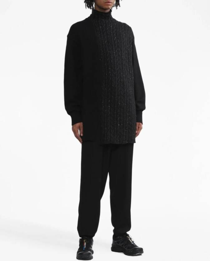 Yohji Yamamoto Grofgebreide trui Zwart