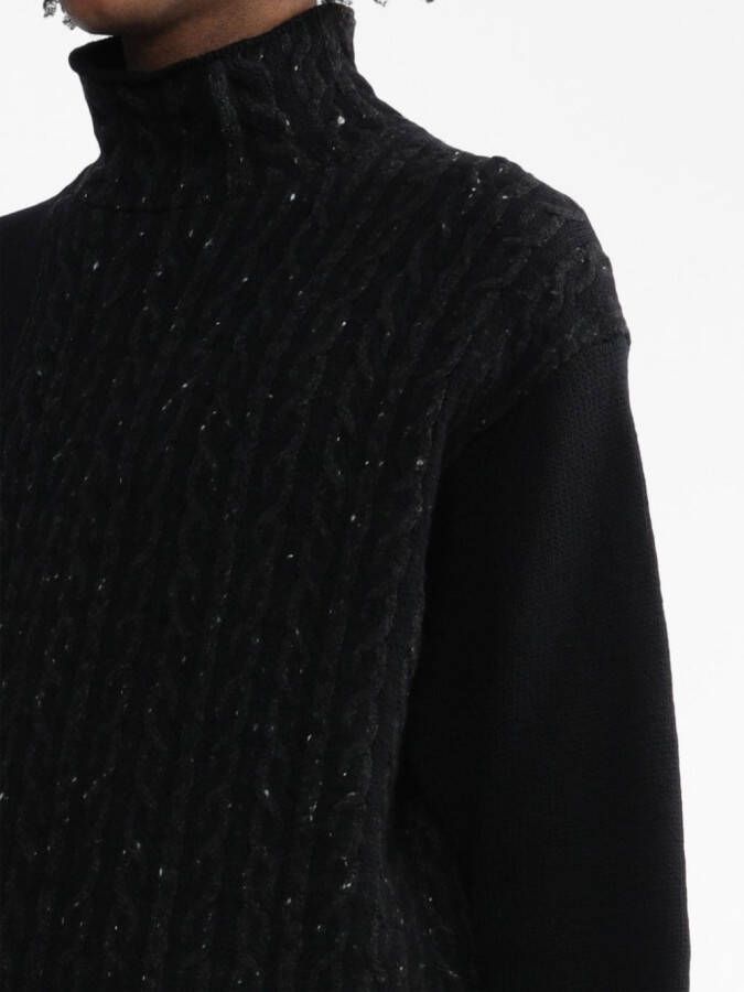 Yohji Yamamoto Grofgebreide trui Zwart