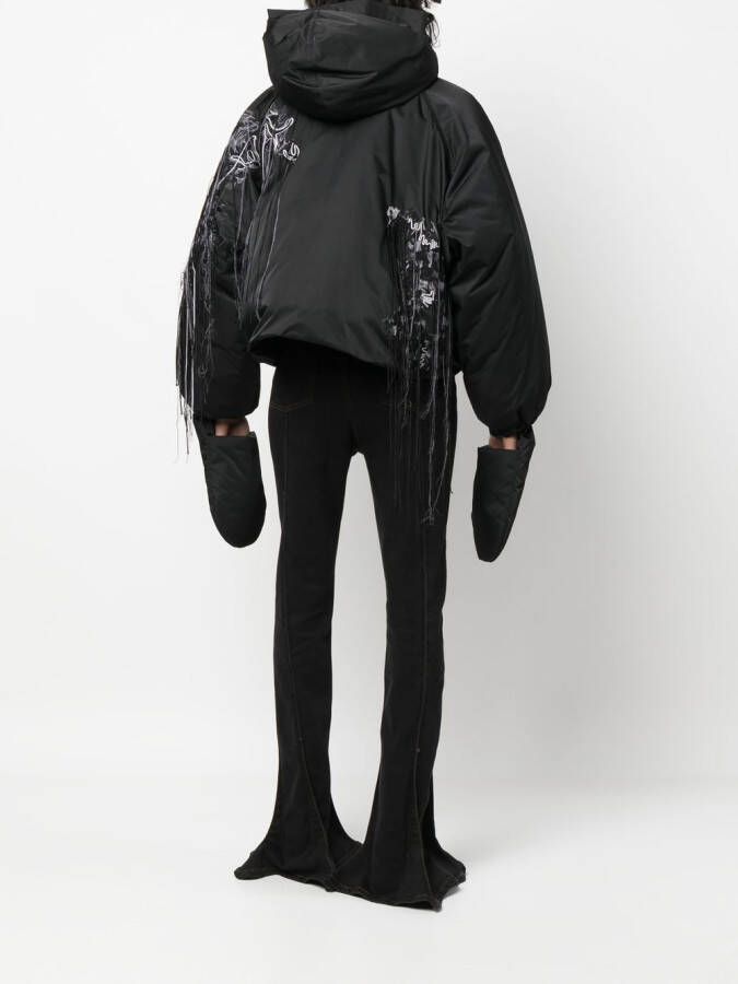 Yohji Yamamoto Jack met borduurwerk Zwart