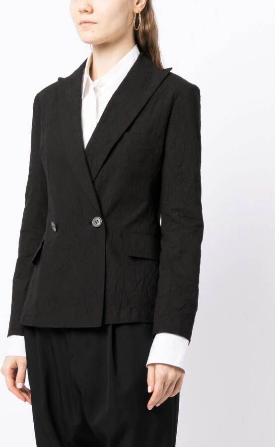 Yohji Yamamoto Jack met puntige revers Zwart