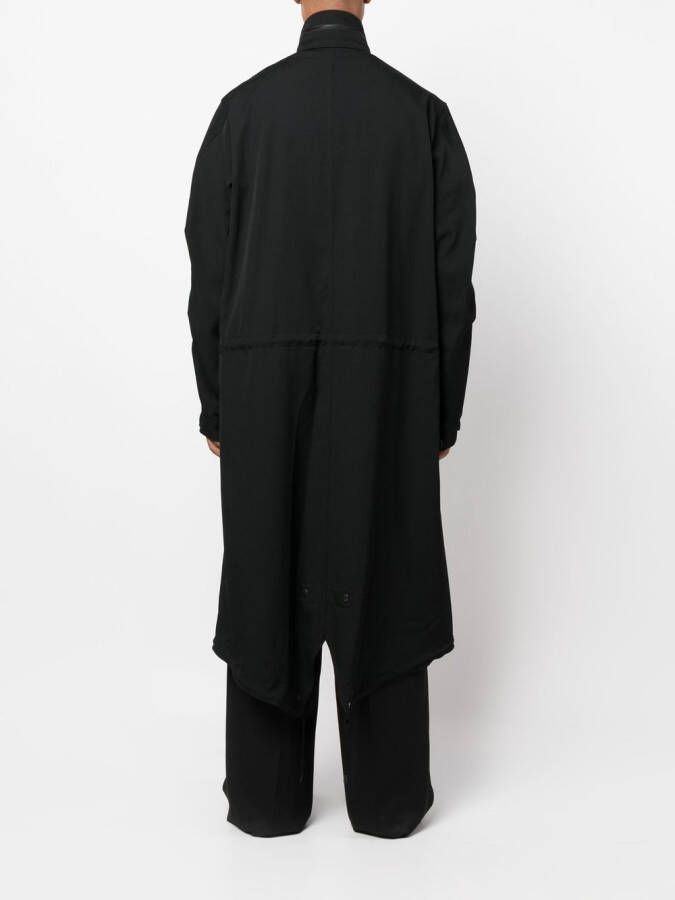 Yohji Yamamoto Jas met verborgen sluiting Zwart