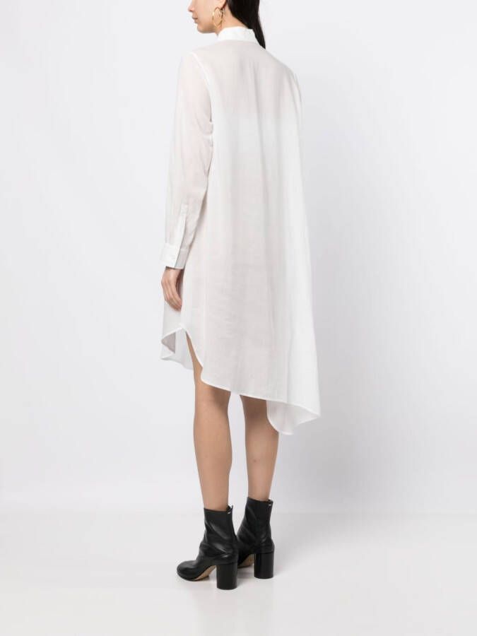 Yohji Yamamoto Jurk met gedrapeerd detail Wit