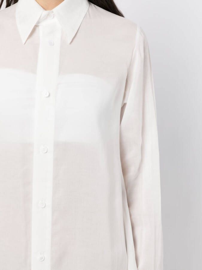 Yohji Yamamoto Jurk met gedrapeerd detail Wit