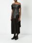 Yohji Yamamoto jurk van lamsleer en zijde Zwart - Thumbnail 3