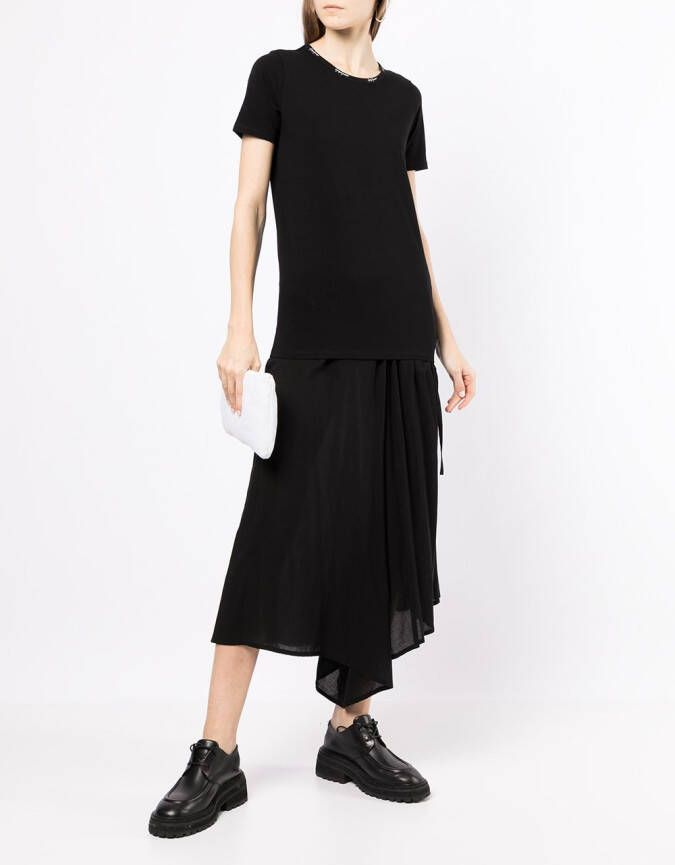Yohji Yamamoto Katoenen T-shirt Zwart