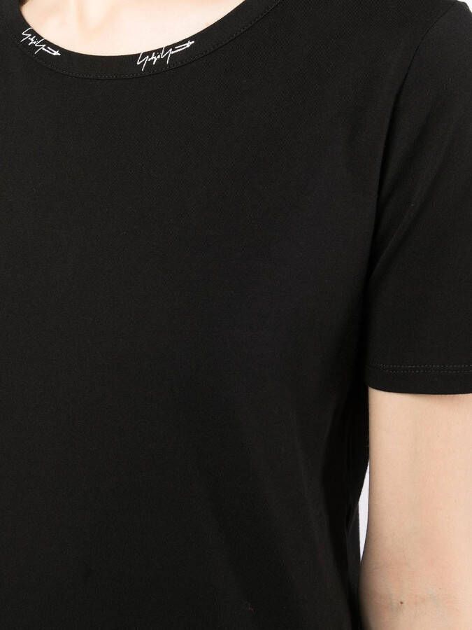 Yohji Yamamoto Katoenen T-shirt Zwart