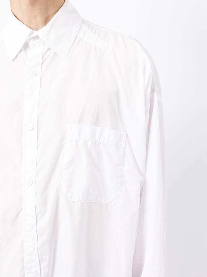 Yohji Yamamoto Lang overhemd Wit
