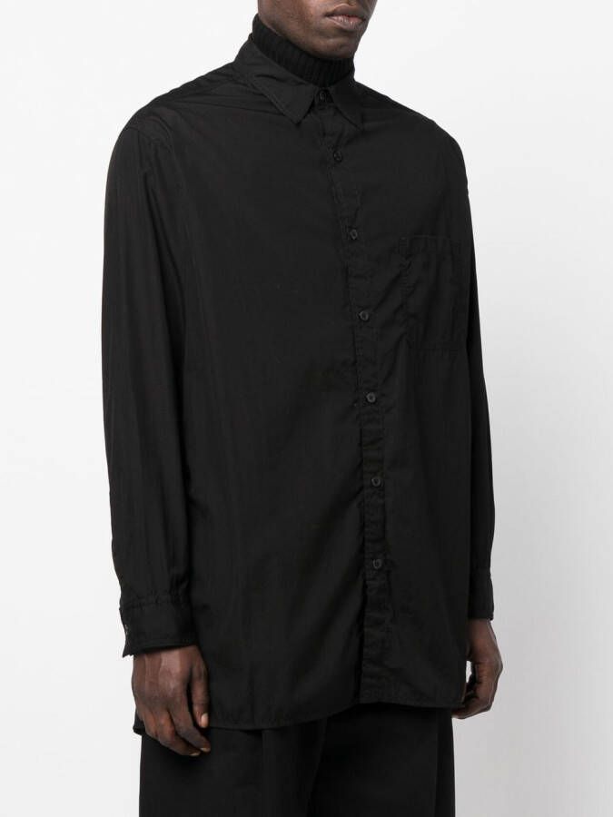 Yohji Yamamoto Lang overhemd Zwart