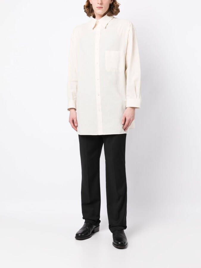 Yohji Yamamoto Overhemd met borstzak Geel