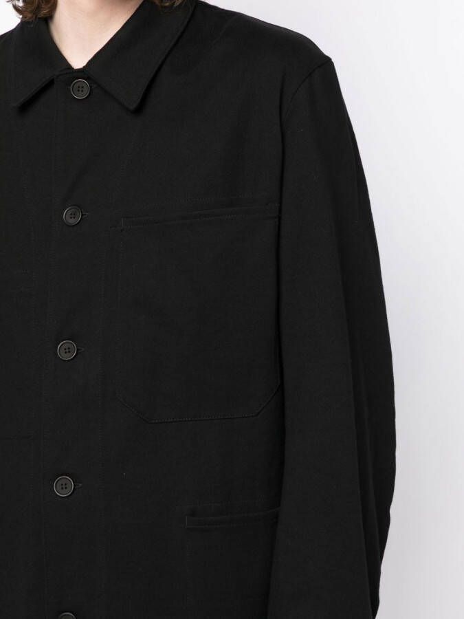 Yohji Yamamoto Overhemd met borstzak Zwart