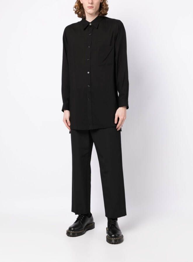 Yohji Yamamoto Overhemd met borstzak Zwart