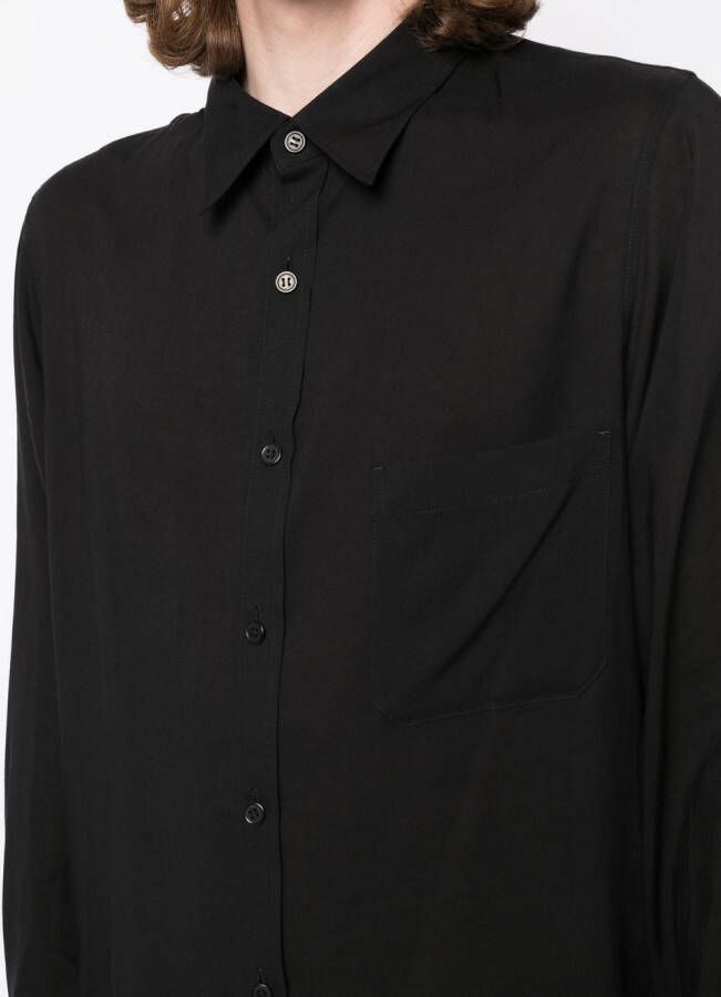 Yohji Yamamoto Overhemd met borstzak Zwart