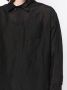 Yohji Yamamoto Overhemd met dubbele kraag Zwart - Thumbnail 5