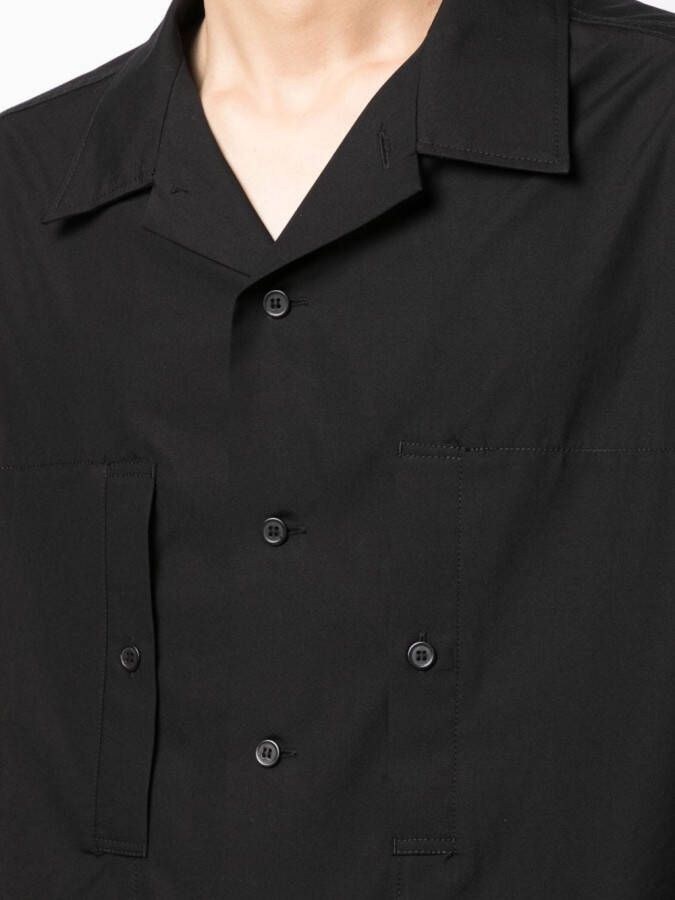 Yohji Yamamoto Overhemd met gespreide kraag Zwart
