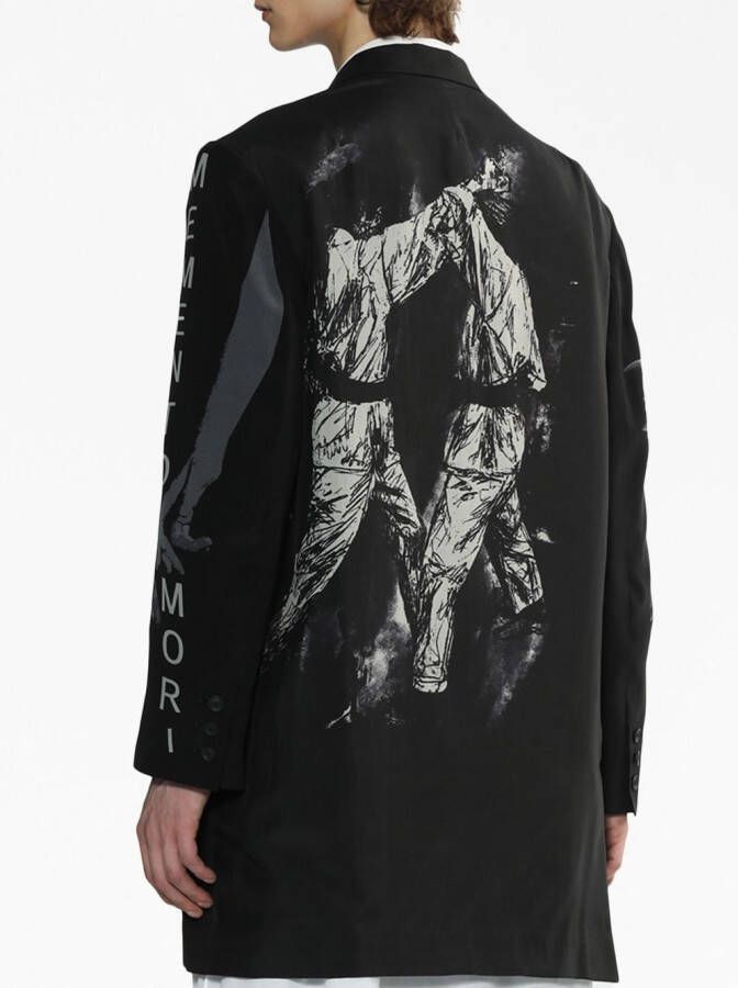 Yohji Yamamoto Overhemd met grafische print Zwart