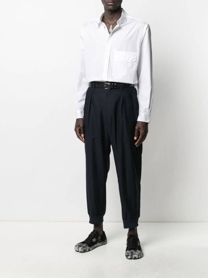 Yohji Yamamoto Overhemd met klepzak Wit