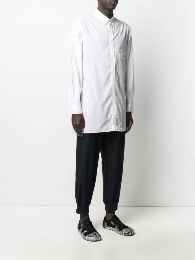 Yohji Yamamoto Overhemd met klepzak Wit