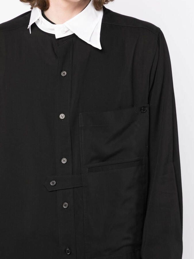 Yohji Yamamoto Overhemd met kraag Zwart