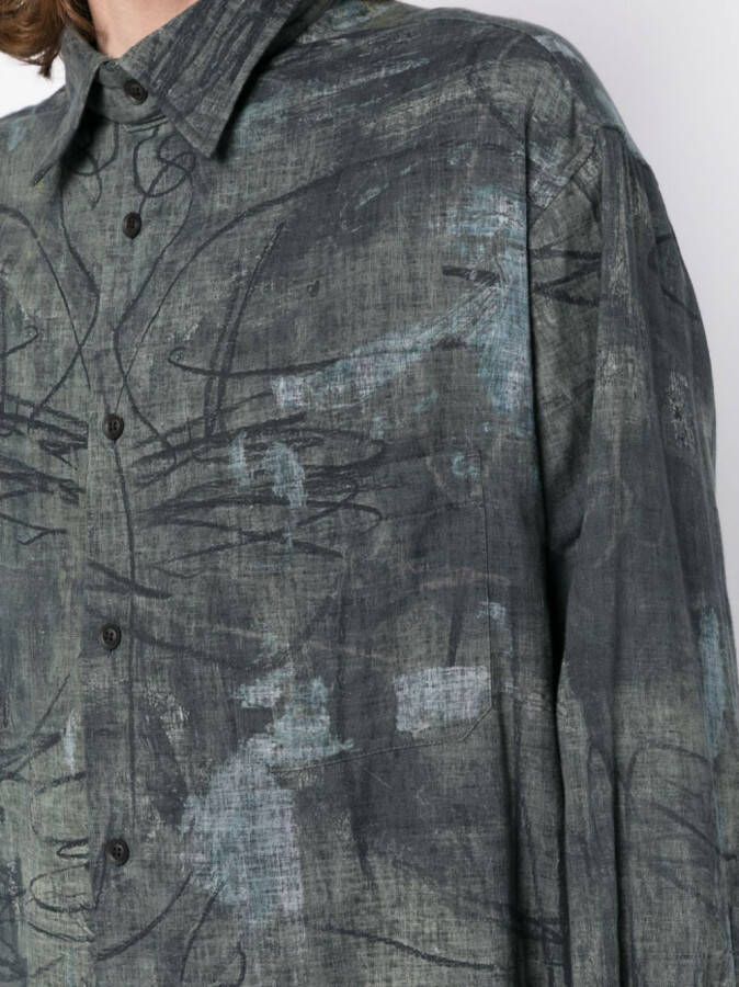 Yohji Yamamoto Overhemd met lange mouwen Groen