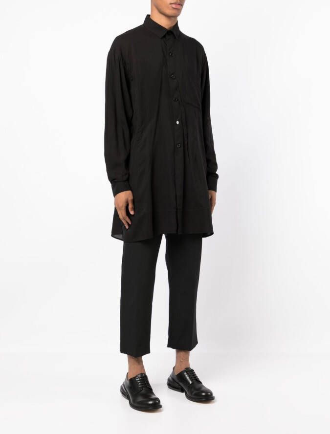Yohji Yamamoto Overhemd met lange mouwen Zwart